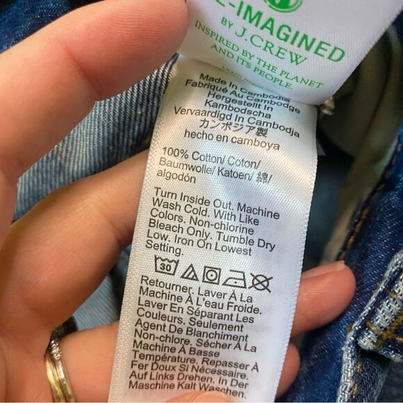 J. Crew Dark Medium Wash Premium Edition High Rise Straight Jeans - Picture 7 of 9